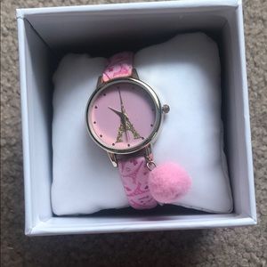 brand new never used, pink effiel tower watch